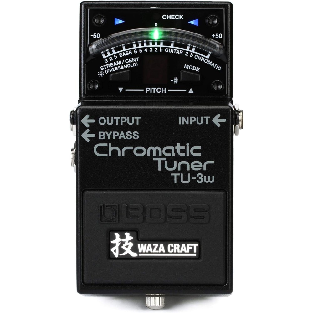 BOSS TU 3W Chromatic Tuner Waza Craft - ACCORDATORE CROMATICO A PEDALE PER CHITARRA E BASSO