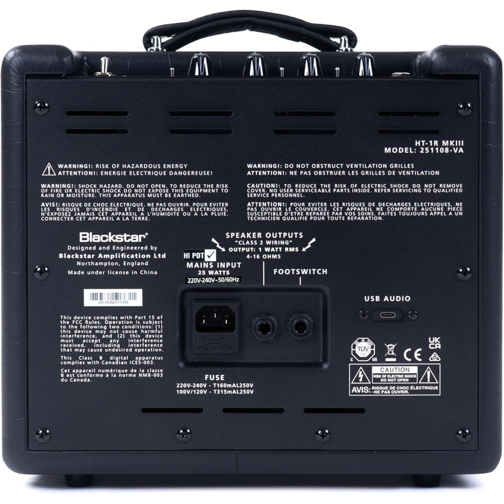 BLACKSTAR HT 1R MKIII - AMPLIFICATORE VALVOLARE PER CHITARRA 1 WATT 