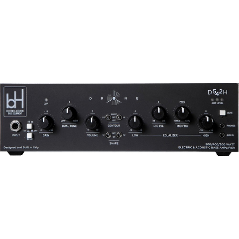 BH AMPS DRONE D542H MKII (NEW 2025) - TESTATA BASSO MASSIMA POTENZA 500 WATT SU 4 OHM 