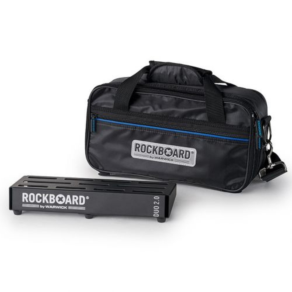 ROCKBOARD DUO 2.0 B Pedalboard - PEDANA PER EFFETTI A PEDALE CON CUSTODIA MORBIDA (31x14cm)
