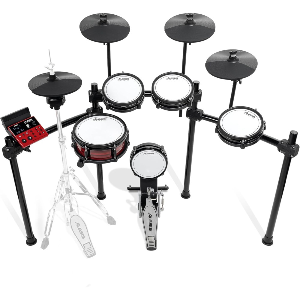 ALESIS Nitro Ultimate Kit - BATTERIA ELETTRONICA PROFESSIONALE A 9 PEZZI CON PAD CON PELLI MESH E BLUETOOTH