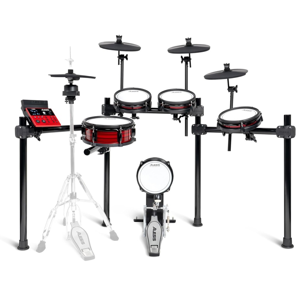 ALESIS Nitro Ultimate Kit - BATTERIA ELETTRONICA PROFESSIONALE A 9 PEZZI CON PAD CON PELLI MESH E BLUETOOTH