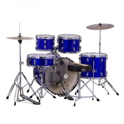 MAPEX CM5044FTCIB Comet Fusion 5 Pezzi - BATTERIA ACUSTICA CON HARDWARE E PIATTI CON GRANCASSA DA 20" INDIGO BLUE