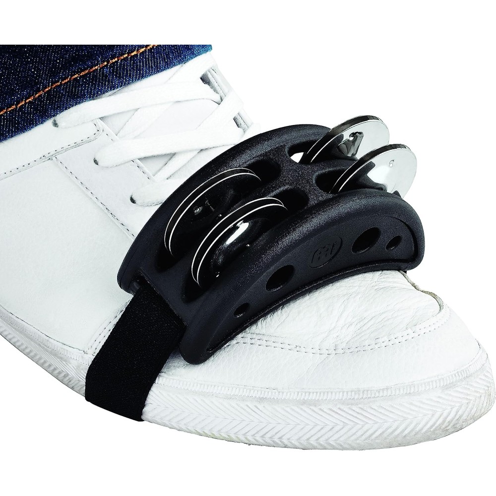 MEINL CFJS2S BK Compact Foot Tambourine - TAMBURELLO DA PIEDE CON PIATTELLI