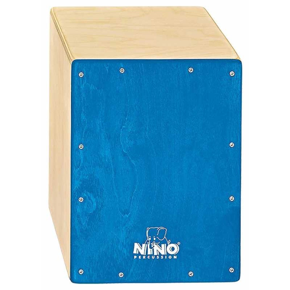 NINO PERCUSSION Nino 950B - CAJON IN BETULLA SCALA RIDOTTA CON TAPA BLU