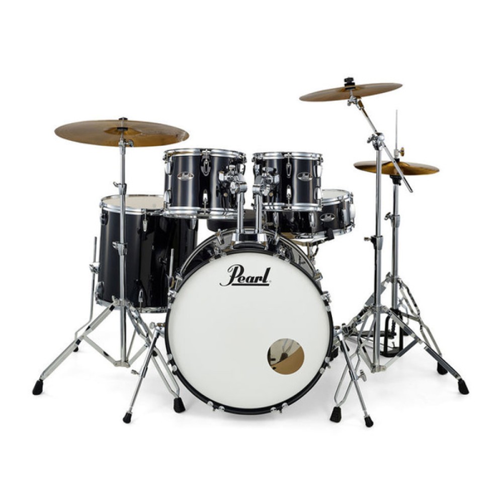 PEARL RS525SBC/C31 ROADSHOW JET BLACK - BATTERIA COMPLETA DI HARDWARE E PIATTI CON CASSA DA 22"