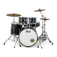 PEARL RS525SBC/C31 ROADSHOW JET BLACK - BATTERIA COMPLETA DI HARDWARE E PIATTI CON CASSA DA 22"