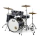 PEARL RS525SBC/C31 ROADSHOW JET BLACK - BATTERIA COMPLETA DI HARDWARE E PIATTI CON CASSA DA 22"