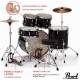 PEARL RS525SC/C31 Roadshow 22" Jet Black - BATTERIA ACUSTICA 5 PEZZI CON PIATTI SABIAN E SGABELLO