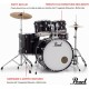 PEARL RS525SC/C31 Roadshow 22" Jet Black - BATTERIA ACUSTICA 5 PEZZI CON PIATTI SABIAN E SGABELLO