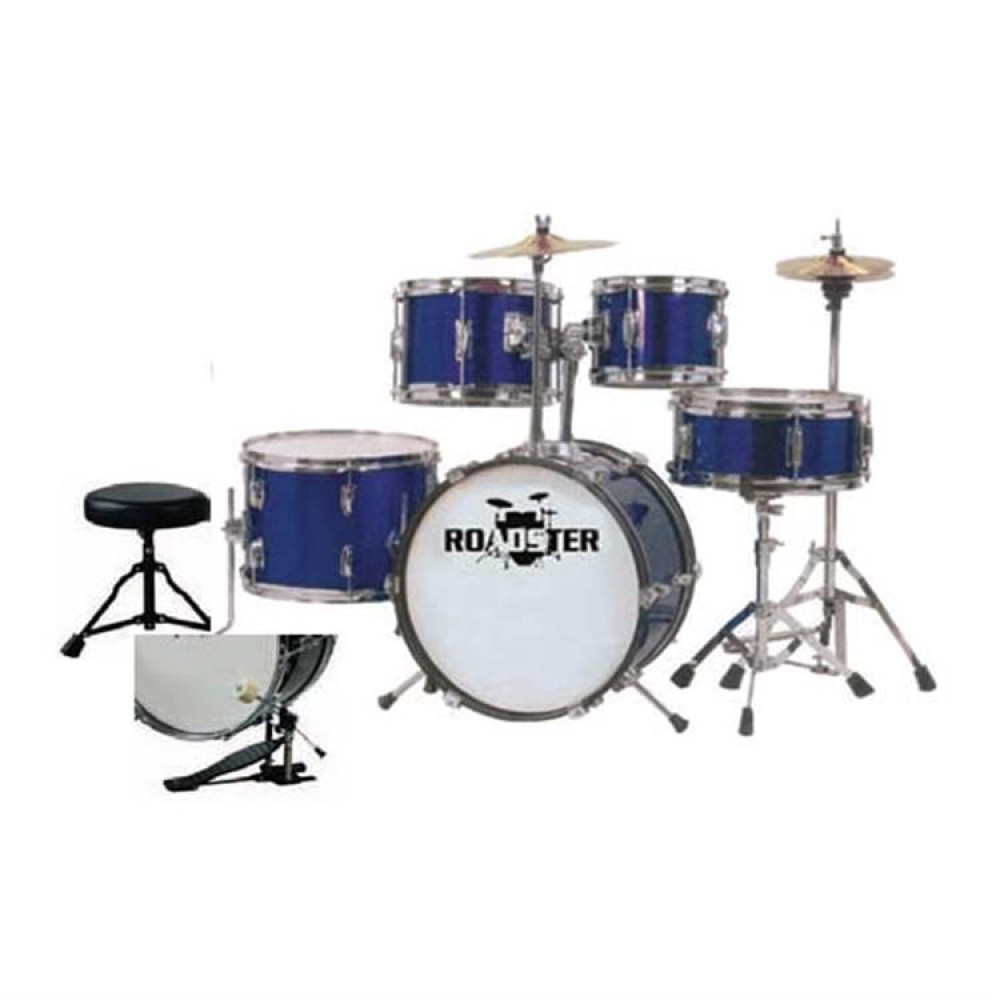 ROADSTER STV412 - BATTERIA JUNIOR COMPLETA 5 PEZZI COLOR BLU