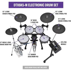 YAMAHA DTX6K5M - KIT BATTERIA ELETTRONICA COMPLETO PELLI MESH