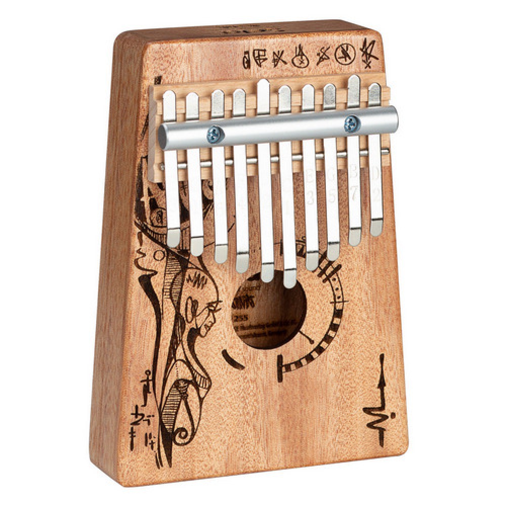 SELA PERCUSSION SE 255 KALIMBA ART SERIES - KALIMBA IN MOGANO 10 TASTI PEACEFUL MIND CON CUSTODIA E MARTELLETTO