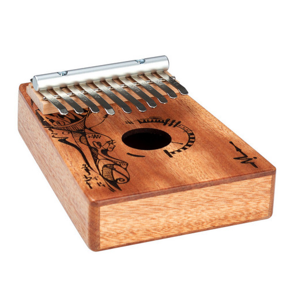 SELA PERCUSSION SE 255 KALIMBA ART SERIES - KALIMBA IN MOGANO 10 TASTI PEACEFUL MIND CON CUSTODIA E MARTELLETTO