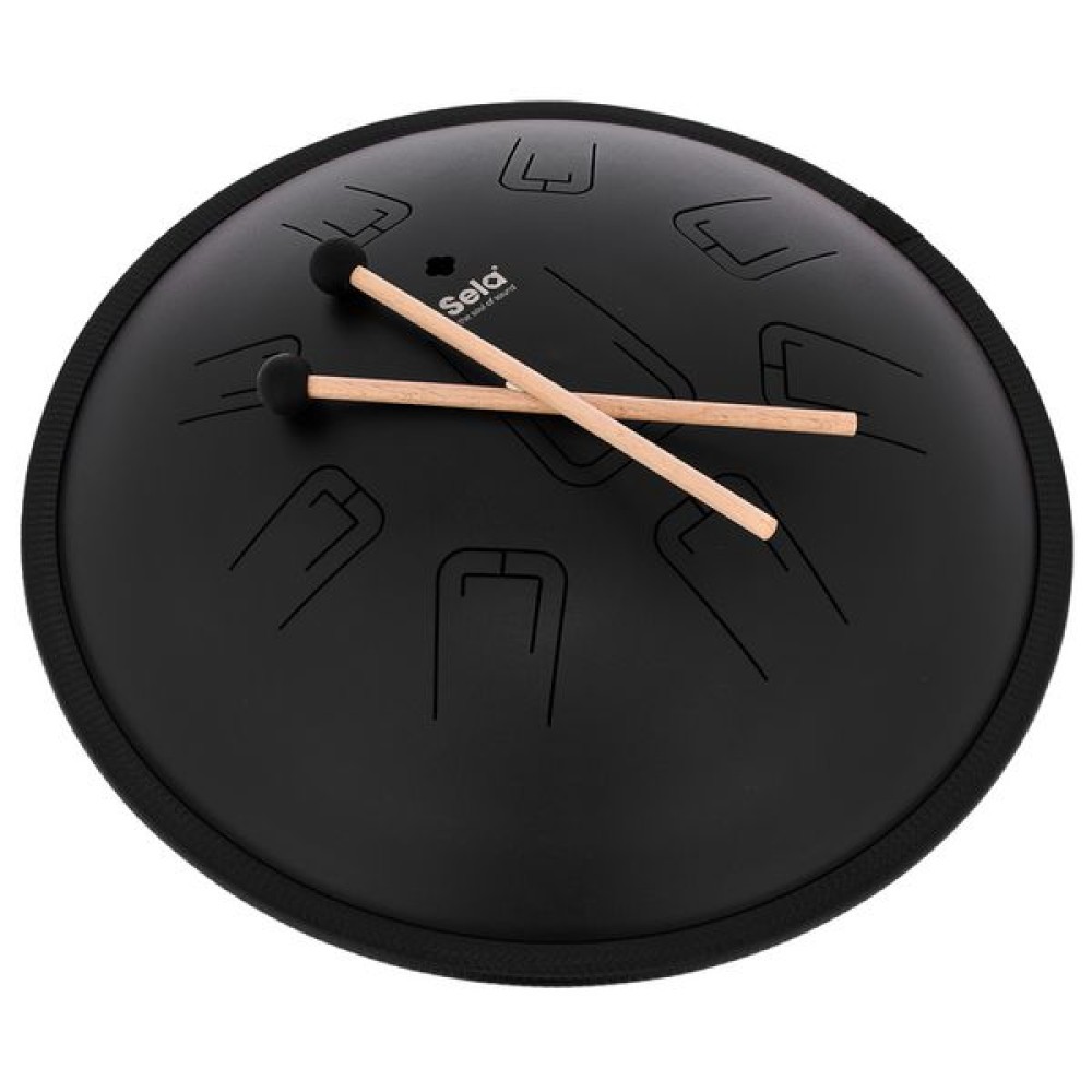 SELA PERCUSSION SE 380 Melody Tongue Drum D Kurd 14" (Black, With Gig Bag) - TONGUE DRUM DA 14"