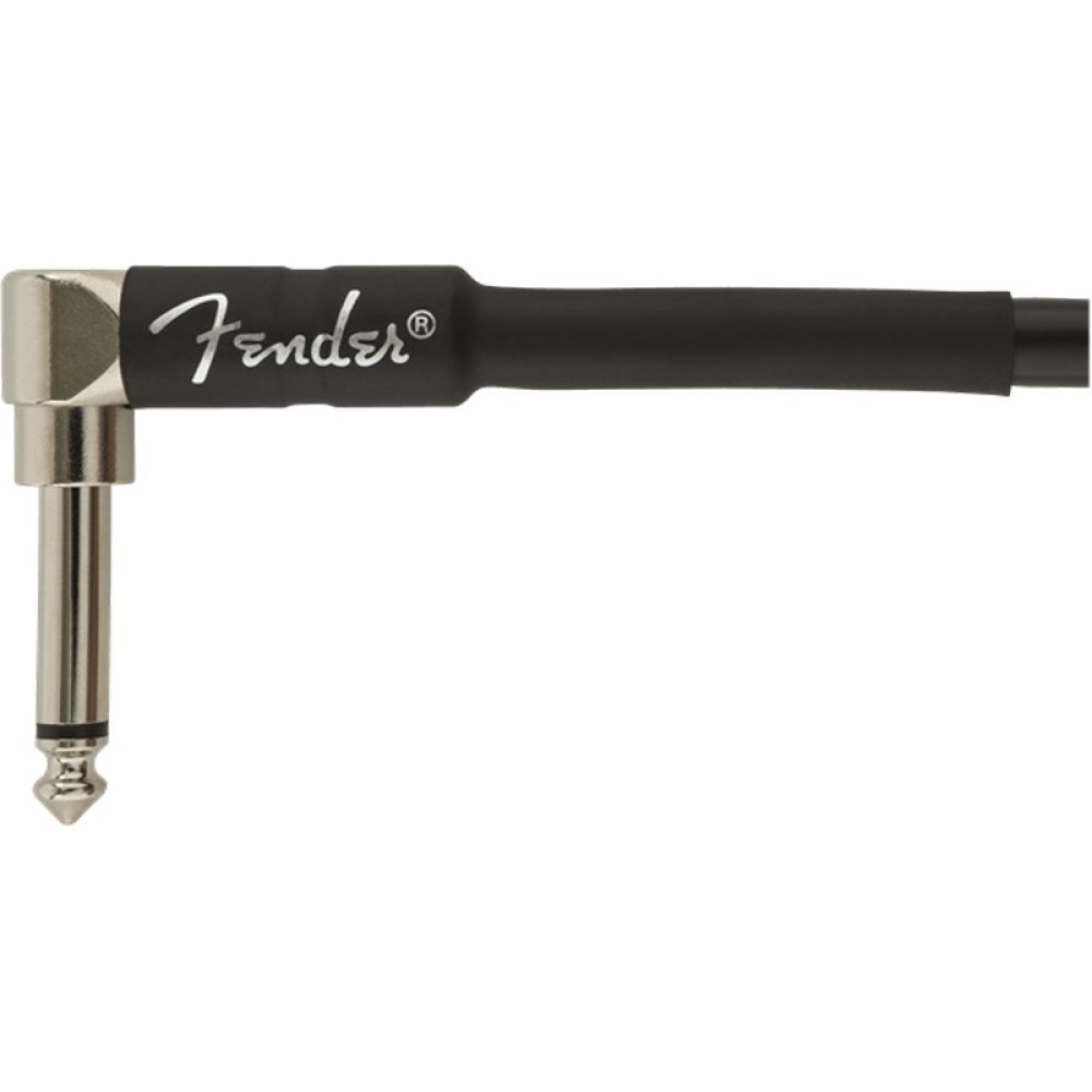FENDER 10 FEAT Professional Series Instrument Cable Straight-Angle 10' Black - CAVO JACK PER CHITARRA  CON JACK A PIPA COLOR NERO 3 MT.