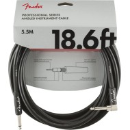 FENDER Professional Series Instrument Cable Straight/Angle 5,5 mt Black - CAVO AUDIO PER STRUMENTI JACK 6,3MM - JACK ANGOLATO 6,3MM 5,5 MT