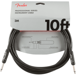 FENDER 10 FT PROFESSIONAL SERIES INSTRUMENT CABLE BLACK - JACK 3 MT COLOR NERO