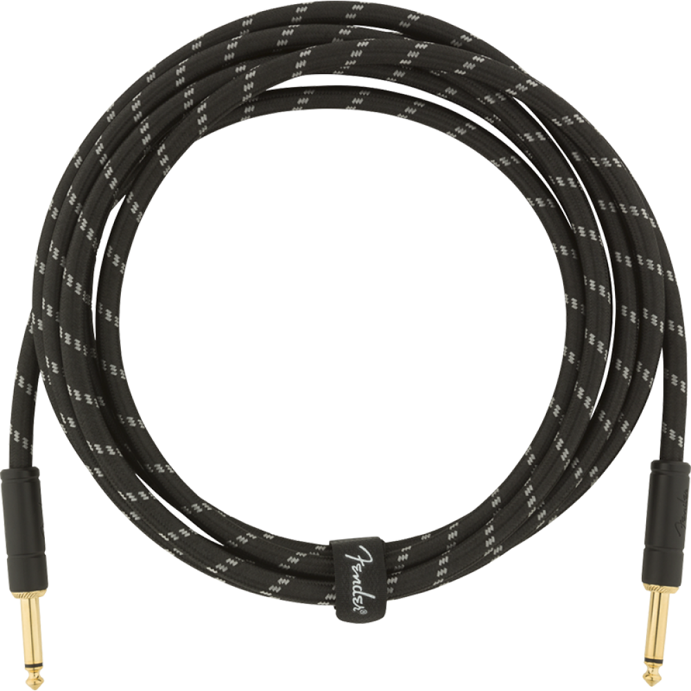 FENDER 10 FT DELUXE SERIES INSTRUMENT CABLE BLACK TWEED - CAVO JACK JACK IN TWEED NERO DA 3 MT.