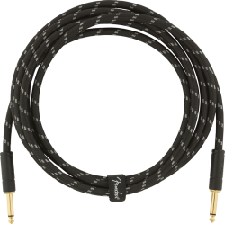 FENDER 10 FT DELUXE SERIES INSTRUMENT CABLE BLACK TWEED - CAVO JACK JACK IN TWEED NERO DA 3 MT.