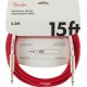 FENDER 15 FEAT Original Series Instrument Cable 15' Fiesta Red - CAVO JACK PER CHITARRA ROSSO 4,5 MT