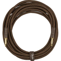 FENDER Paramount 18.6' Acoustic Instrument Cable Brown - CAVO PER CHITARRA ACUSTICA JACK 6,35MM - JACK 6,35MM MARRONE DA 5,5MT