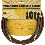 FENDER Paramount 10' Acoustic Instrument Cable Brown - CAVO PER CHITARRA ACUSTICA JACK 6,35MM - JACK 6,35MM MARRONE DA 3MT