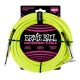 ERNIE BALL 6080 Braided Cable 10' Neon Yellow - CAVO AUDIO PER STRUMENTI JACK DRITTO 6,35MM / JACK ANGOLATO 6,35MM 3,05 METRI