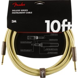 FENDER Deluxe Series Instrument Cable Straight Straight 3m Tweed - CAVO AUDIO PER STRUMENTI JACK 6,3MM  JACK 6,3MM 3 METRI