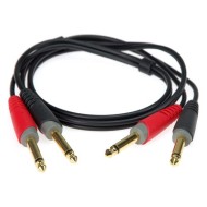 KLOTZ AT JJ0100 - CAVO STEREO SBILANCIATO 2 JACK 2 JACK 6,3MM (1 METRO)