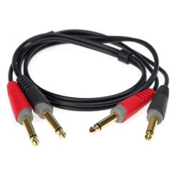 KLOTZ AT JJ0100 - CAVO STEREO SBILANCIATO 2 JACK 2 JACK 6,3MM (1 METRO)