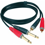 KLOTZ AT CJ0200 - CAVO STEREO SBILANCIATO 2 RCA 2 JACK 6,3MM (2 METRI)