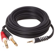 KLOTZ AY5 0200 - CAVO AUDIO STEREO AD Y CON MINI JACK 3.5MM E 2 JACK MONO 6,35MM 2MT