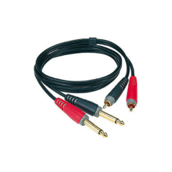 KLOTZ AT CJ0100 - CAVO STEREO SBILANCIATO 2 RCA 2 JACK 6,3MM (1 METRO)