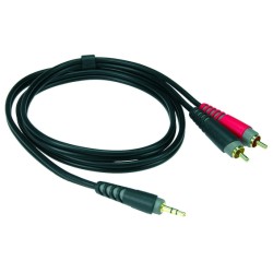 KLOTZ AY7 0600 Stereo Y Cable - CAVO AUDIO CON 1 JACK STEREO 3.5MM E 2 RCA DA 6 MT