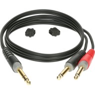KLOTZ AY1 0600 - CAVO AD Y CON 1 JACK STEREO 6.3 MM E 2 JACK MONO 6.3 MM DA 6 METRI