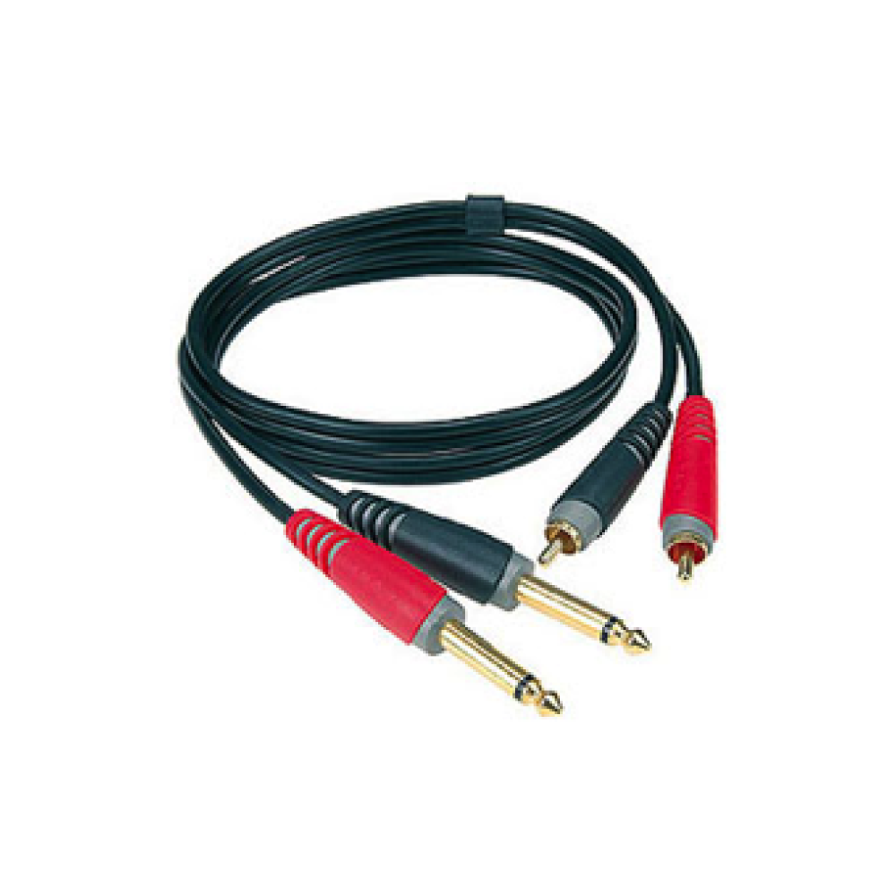 KLOTZ AT CJ0600 - CAVO STEREO SBILANCIATO 2 RCA 2 JACK 6,3MM (6 METRI)
