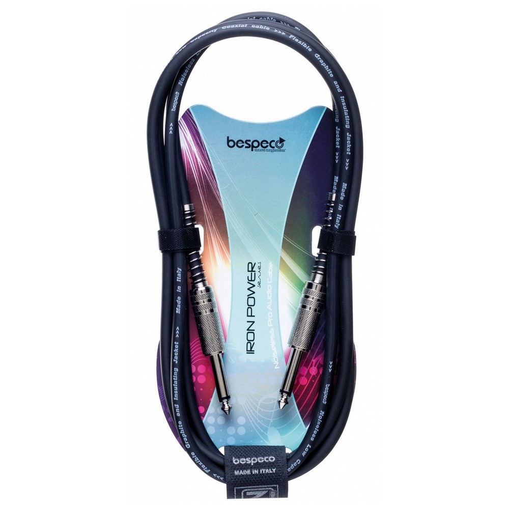 BESPECO IRO200BK - Cavo Jack Mono Maschio 6,3 mm / Jack Mono Maschio 6,3 mm 2 MT