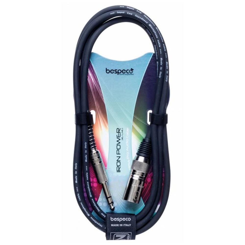 BESPECO IROMS450BK - CAVO XLR MASCHIO JACK BILANCIATO 4,5 METRI