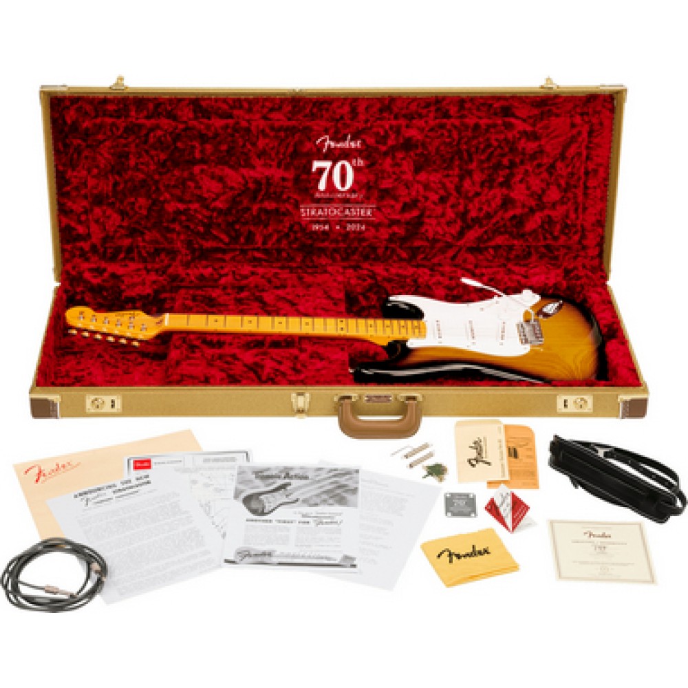FENDER 70th Anniversary American Vintage II 1954 Stratocaster MN 2TS - CHITARRA ELETTRICA 2 COLOR SUNBURST
