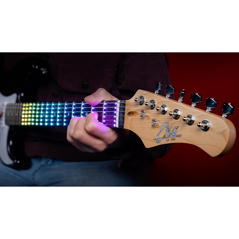 EKO S 300 Black Visual Note - CHITARRA ELETTRICA NERA