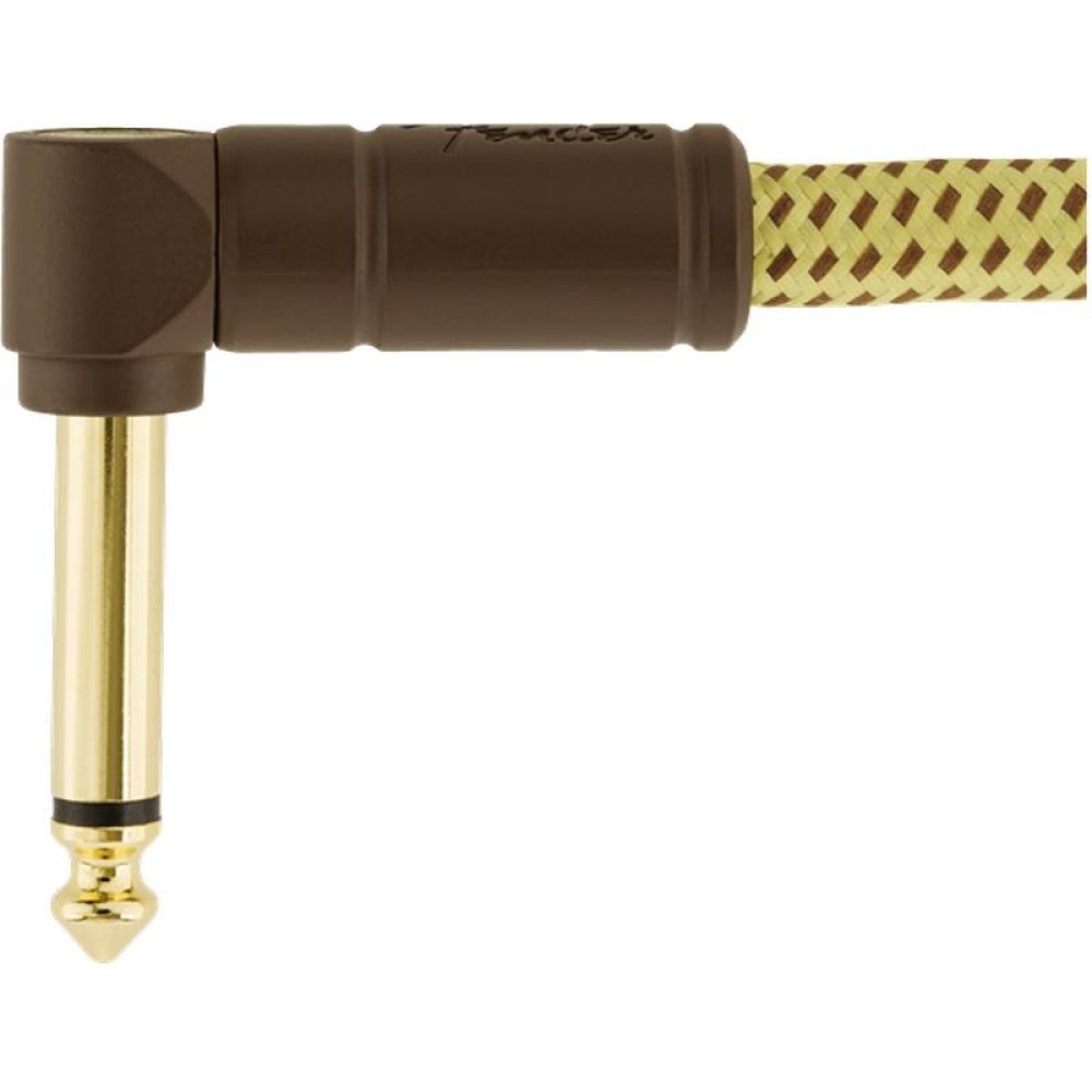 FENDER Deluxe Series Instrument Cable Straight Angled 3m Tweed - CAVO AUDIO PER STRUMENTI JACK DRITTO 6,3MM E JACK ANGOLATO 6,3MM 3MT