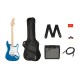 FENDER SQUIER AFFINITY SERIES STRATOCASTER HSS MN LPB PACK - KIT CHITARRA ELETTRICA COLOR LAKE PLACID BLUE COMPLETO DI AMPLIFICATORE 15 WATT E ACCESSORI