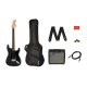 FENDER SQUIER AFFINITY SERIES STRATOCASTER HSS LRL CFM PACK - KIT CHITARRA ELETTRICA COLOR CHARCOAL FROST METALLIC CON AMPLIFICATORE 15 WATT E ACCESSORI