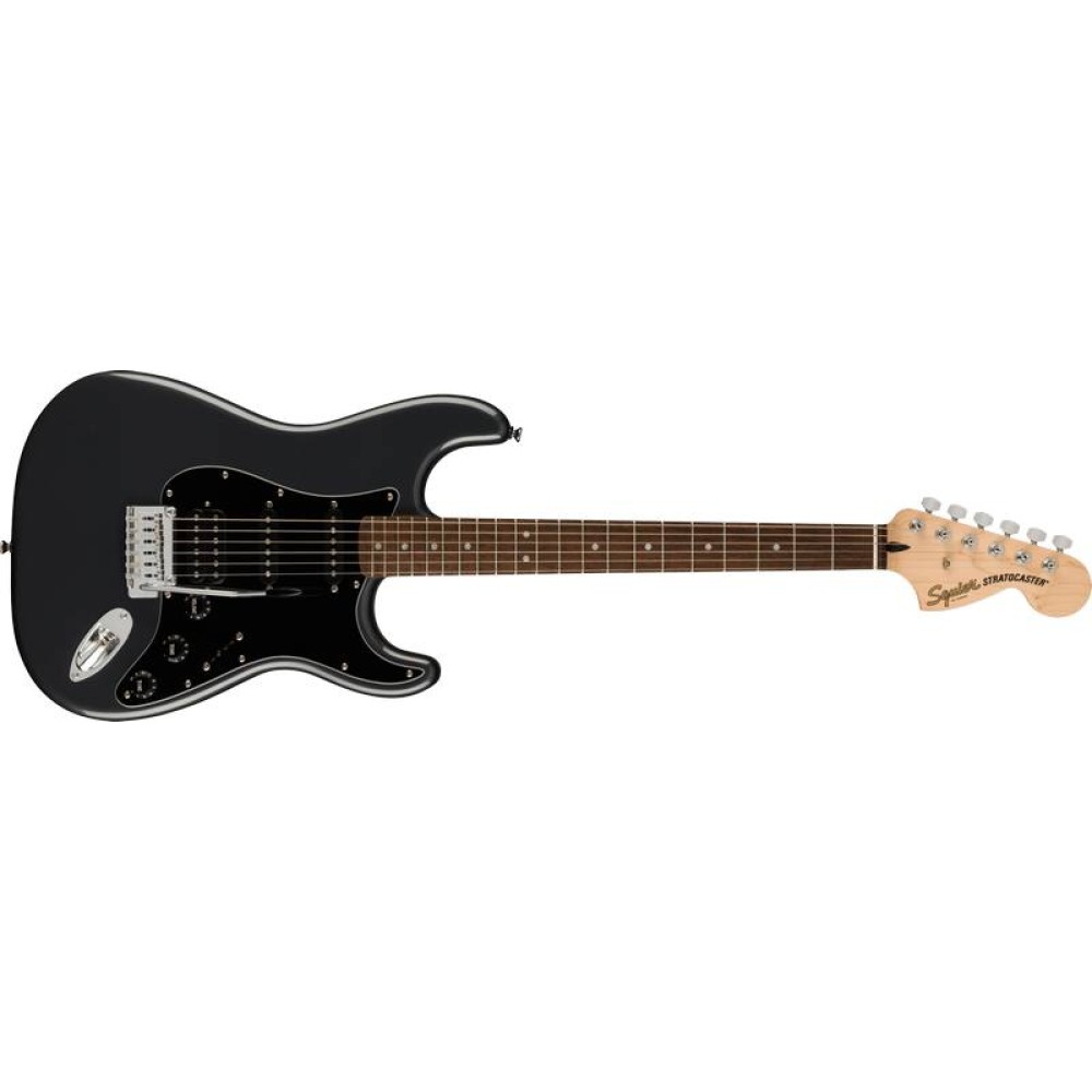 FENDER SQUIER AFFINITY SERIES STRATOCASTER HSS LRL CFM PACK - KIT CHITARRA ELETTRICA COLOR CHARCOAL FROST METALLIC CON AMPLIFICATORE 15 WATT E ACCESSORI