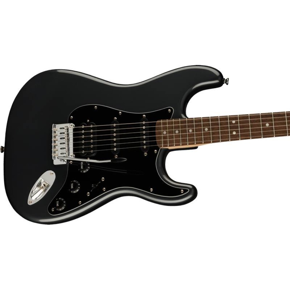 FENDER SQUIER AFFINITY SERIES STRATOCASTER HSS LRL CFM PACK - KIT CHITARRA ELETTRICA COLOR CHARCOAL FROST METALLIC CON AMPLIFICATORE 15 WATT E ACCESSORI