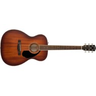 FENDER PO 220E Orchestra ACB MAH - CHITARRA ACUSTICA ELETTRIFICATA ALL MAHOGANY AGED COGNAC BURST CON CASE RIGIDO