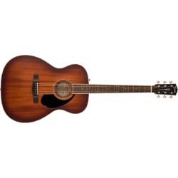 FENDER PO 220E Orchestra ACB MAH - CHITARRA ACUSTICA ELETTRIFICATA ALL MAHOGANY AGED COGNAC BURST CON CASE RIGIDO