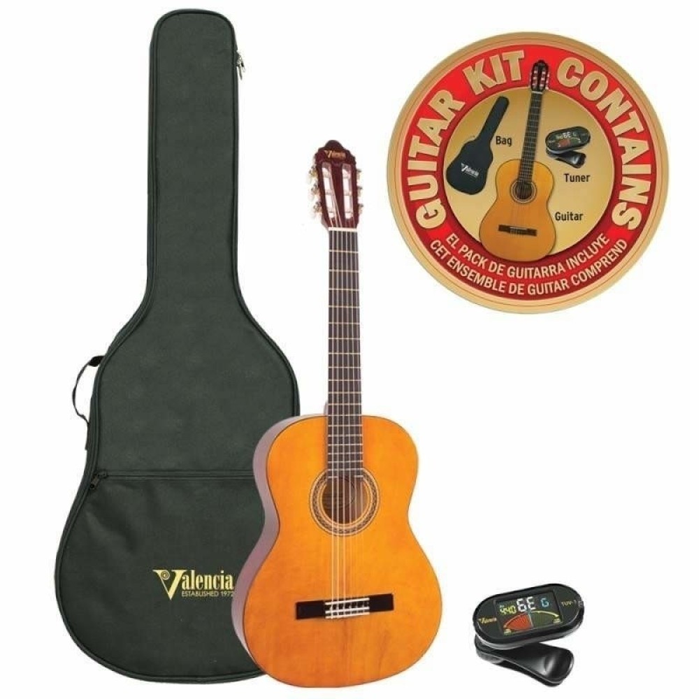 VALENCIA VC103 - KIT CHITARRA CLASSICA 3/4 NATURAL