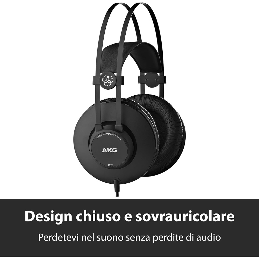 AKG K52 - CUFFIA MONITOR CHIUSA OVER EAR NERA